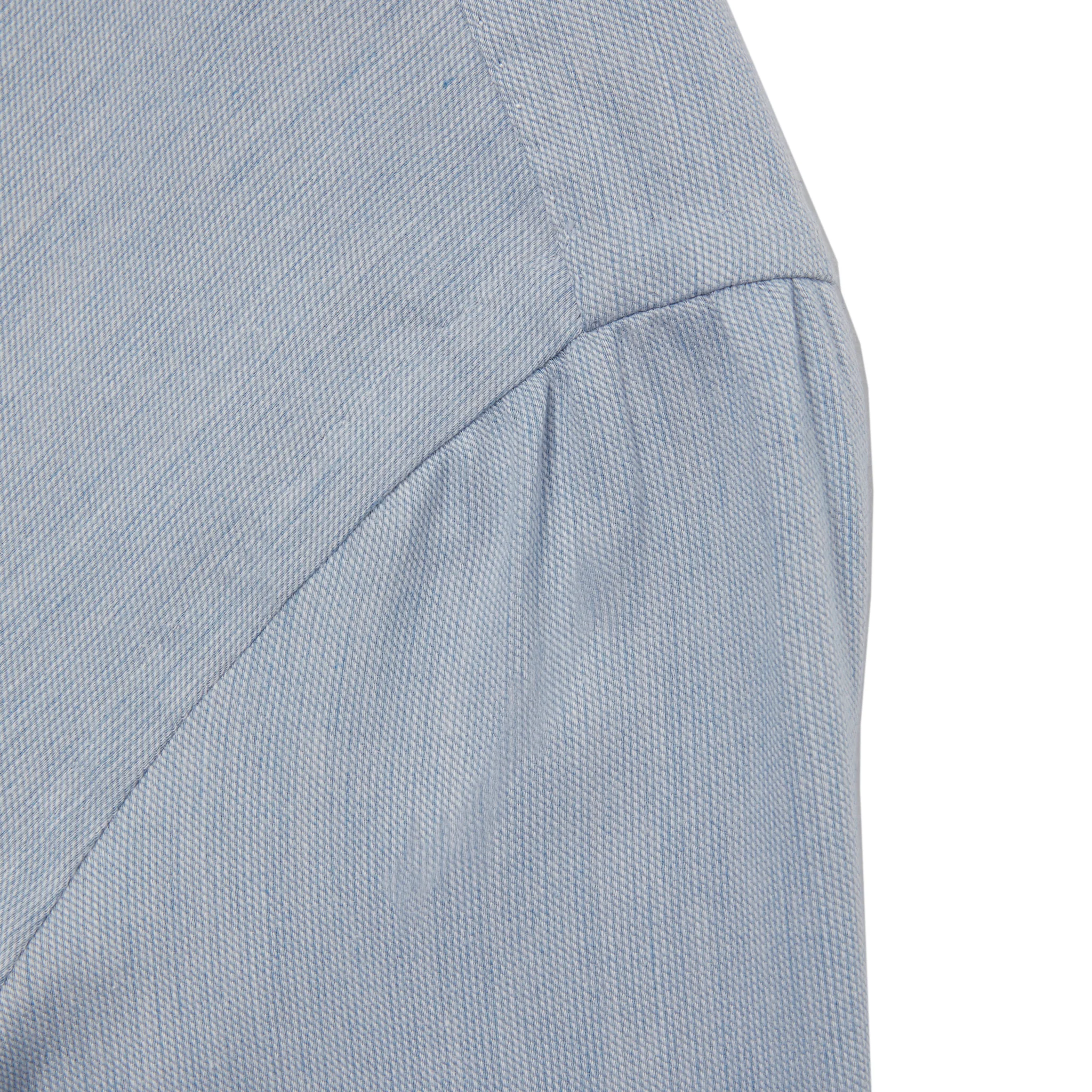 Finamore Napoli Cotton/Cashmere Shirt in Light Blue - Image 5