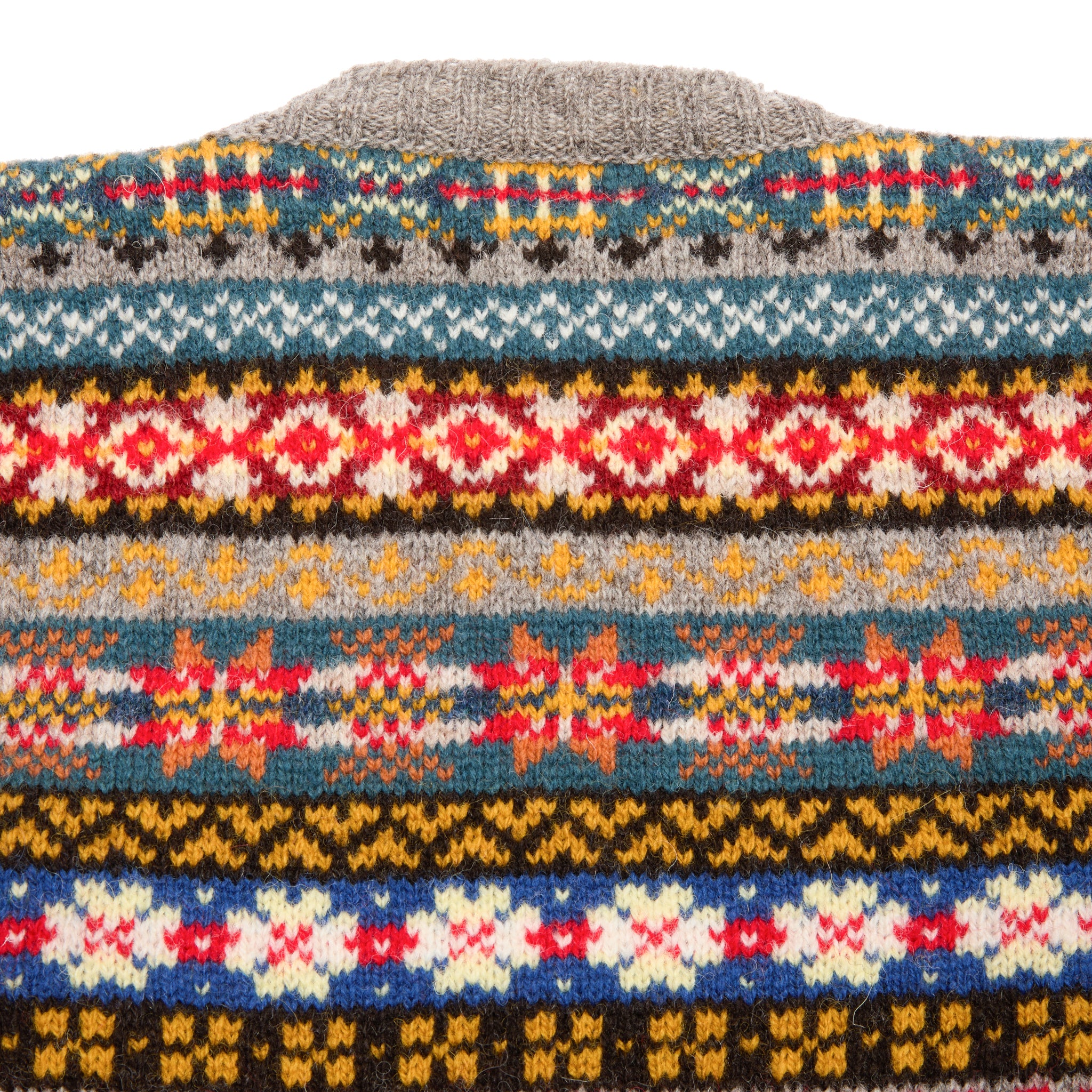 Jamieson's Fair Isle Jumper in Silver - Image 3