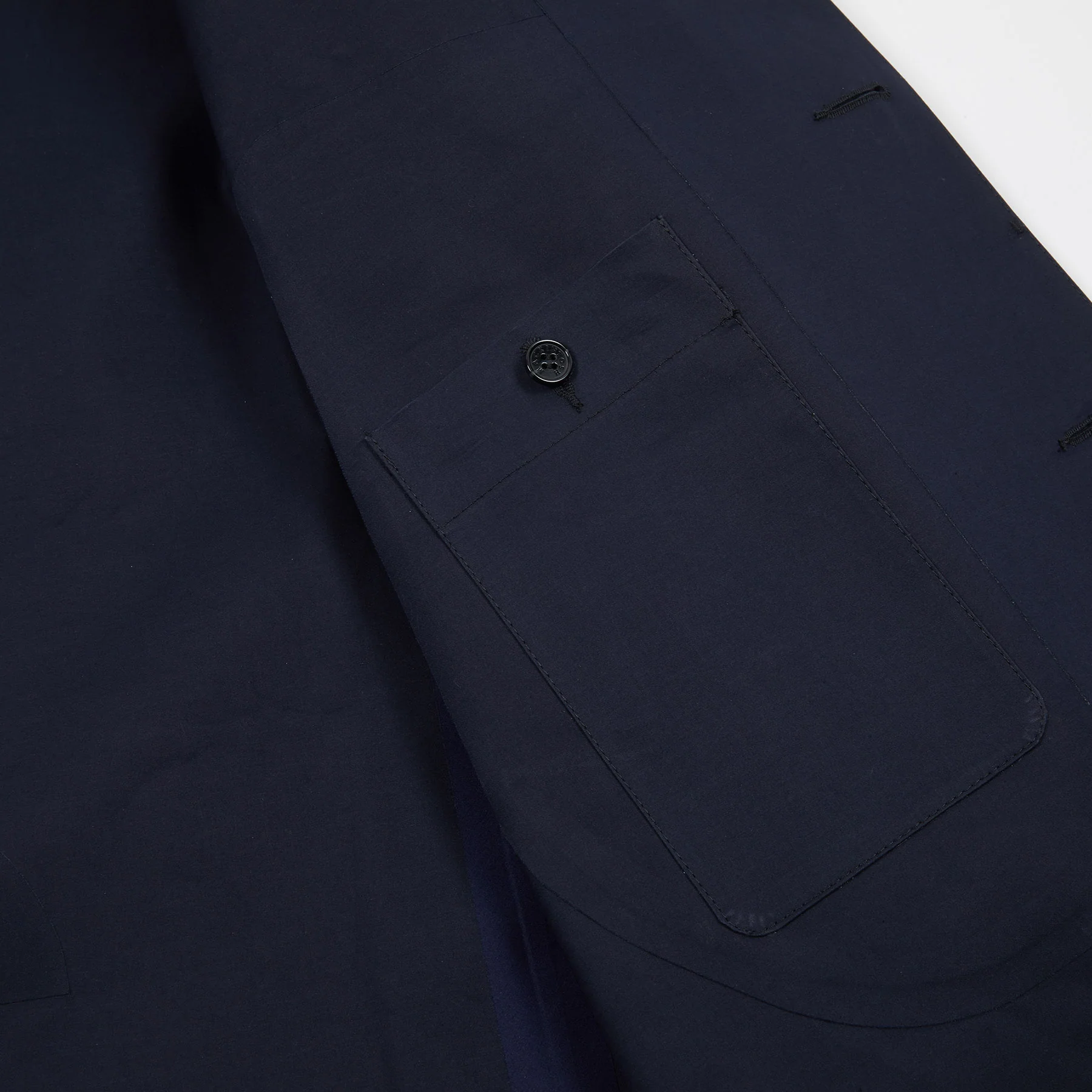 Mackintosh Oxford Bonded Cotton Raincoat in Navy - Image 5