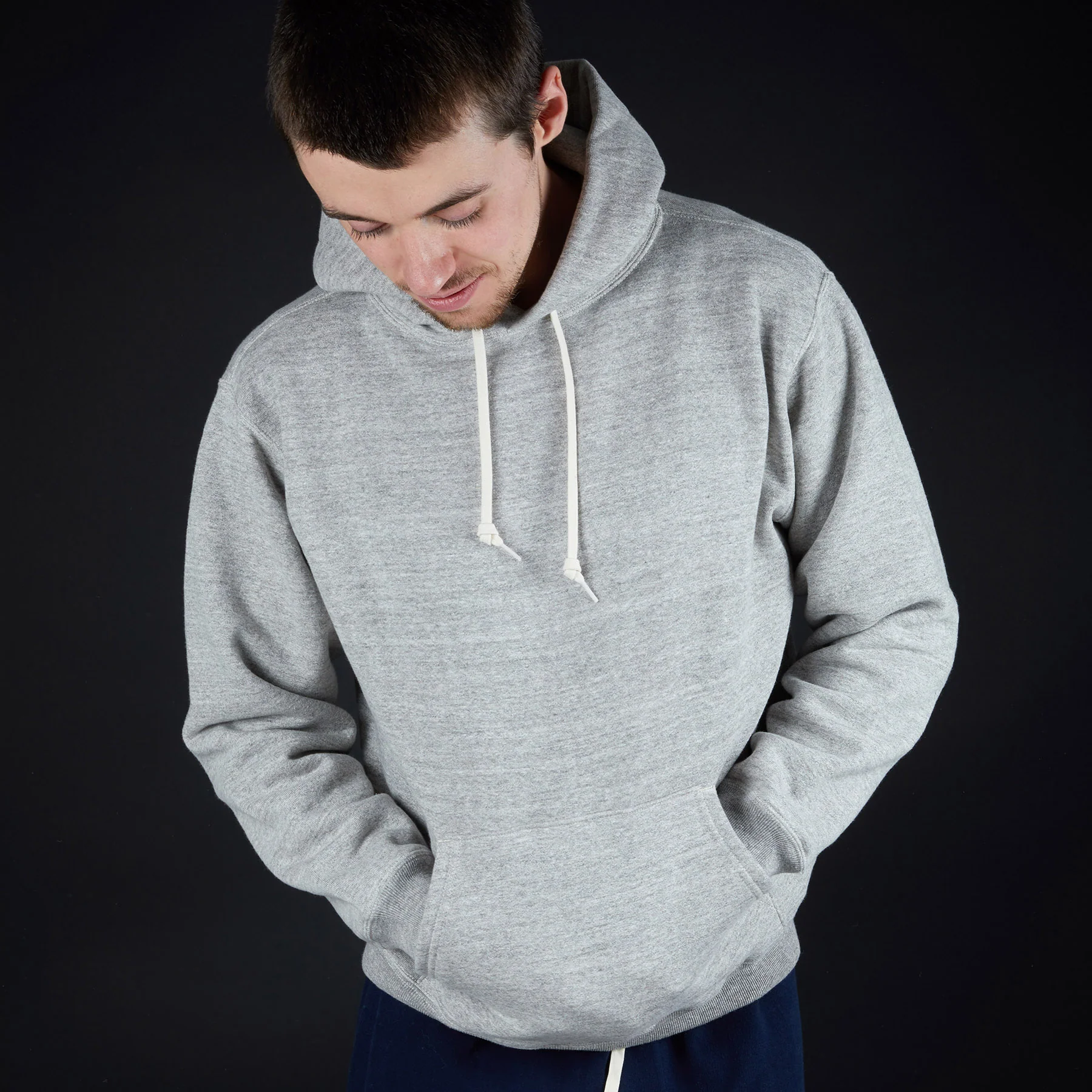Orslow Loopwheel Hoodie in Heather Grey - Image 4